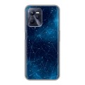 Полупрозрачный дизайнерский силиконовый с усиленными углами чехол для Realme C35 Космос звезды