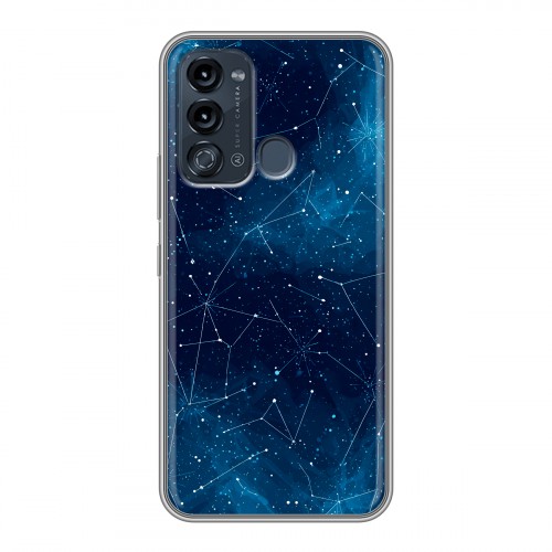 Полупрозрачный дизайнерский силиконовый с усиленными углами чехол для Itel Vision 3 Космос звезды