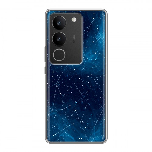 Полупрозрачный дизайнерский силиконовый чехол для Vivo S17 Космос звезды