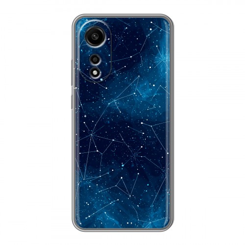 Полупрозрачный дизайнерский силиконовый чехол для OPPO A78 4G Космос звезды