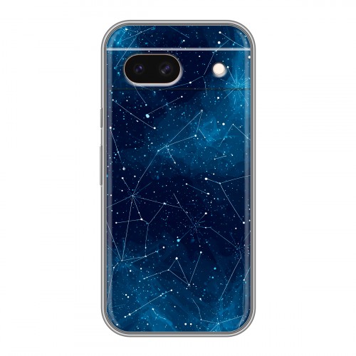 Полупрозрачный дизайнерский пластиковый чехол для Google Pixel 8a Космос звезды