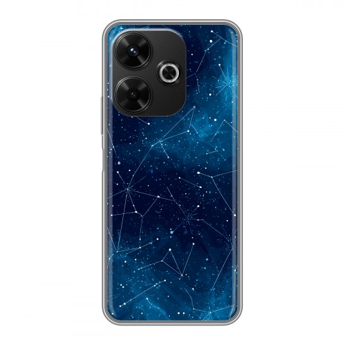 Полупрозрачный дизайнерский пластиковый чехол для RedMi 13 4G Космос звезды