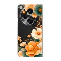 Полупрозрачный дизайнерский пластиковый чехол для OPPO Find N3 Цветы принт