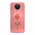 Полупрозрачный дизайнерский силиконовый с усиленными углами чехол для Nokia G20 Розовая роза