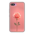 Полупрозрачный дизайнерский силиконовый с усиленными углами чехол для Itel A25 Розовая роза