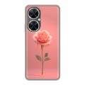 Полупрозрачный дизайнерский пластиковый чехол для Huawei Nova 11i Розовая роза