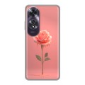 Полупрозрачный дизайнерский пластиковый чехол для OPPO A60 Розовая роза