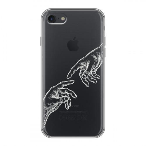 Полупрозрачный дизайнерский силиконовый чехол для Iphone 7 Сотворение мира