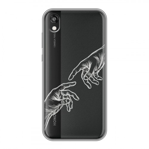 Полупрозрачный дизайнерский пластиковый чехол для Huawei Honor 8s Сотворение мира