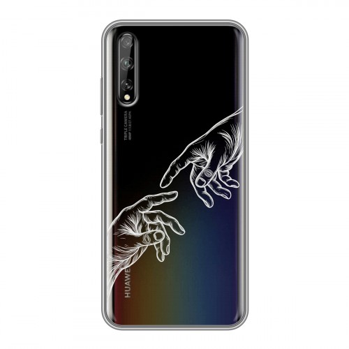 Полупрозрачный дизайнерский силиконовый чехол для Huawei Y8p Сотворение мира