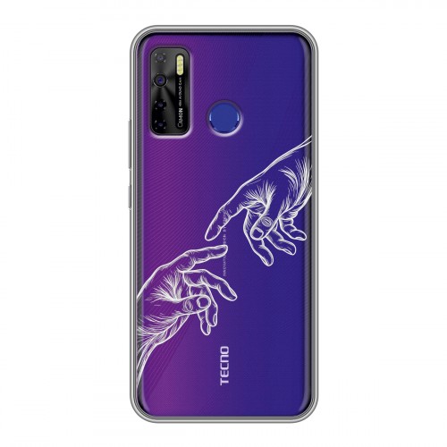 Полупрозрачный дизайнерский силиконовый чехол для Tecno Camon 15 Сотворение мира