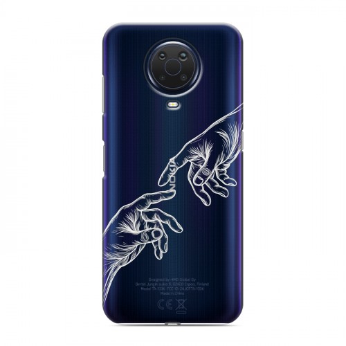 Полупрозрачный дизайнерский силиконовый с усиленными углами чехол для Nokia G20 Сотворение мира