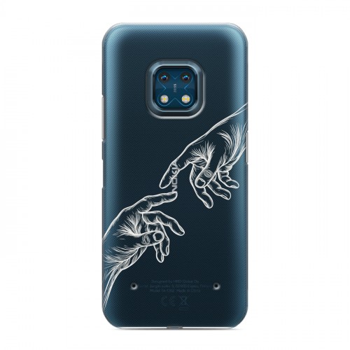 Полупрозрачный дизайнерский силиконовый с усиленными углами чехол для Nokia XR20 Сотворение мира