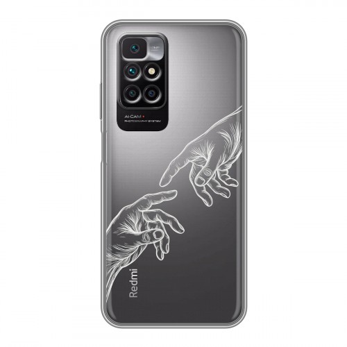 Полупрозрачный дизайнерский силиконовый чехол для Xiaomi Redmi 10 Сотворение мира