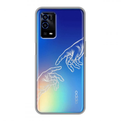 Полупрозрачный дизайнерский силиконовый с усиленными углами чехол для OPPO A55 Сотворение мира