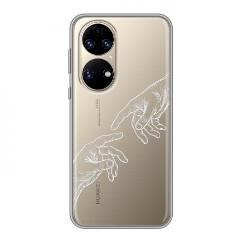 Полупрозрачный дизайнерский силиконовый чехол для Huawei P50 Pro Сотворение мира