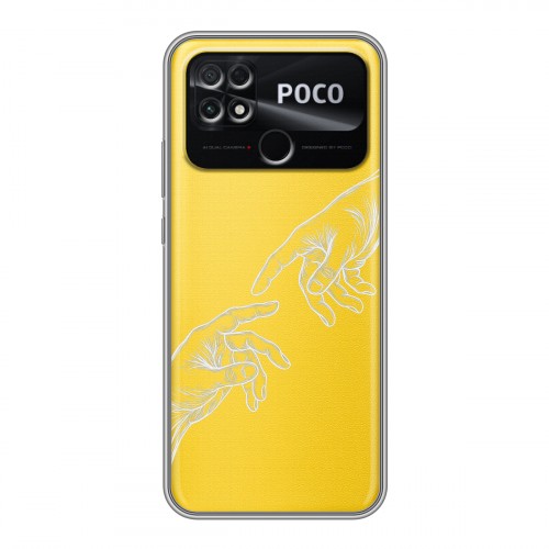 Полупрозрачный дизайнерский силиконовый чехол для Xiaomi Poco C40 Сотворение мира