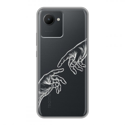 Полупрозрачный дизайнерский пластиковый чехол для Realme C30 Сотворение мира