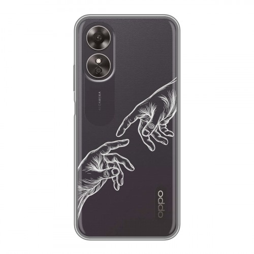 Полупрозрачный дизайнерский пластиковый чехол для OPPO A17 Сотворение мира
