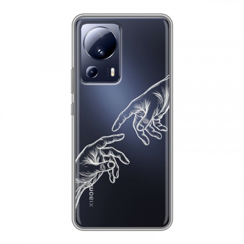 Полупрозрачный дизайнерский силиконовый чехол для Xiaomi 13 Lite Сотворение мира