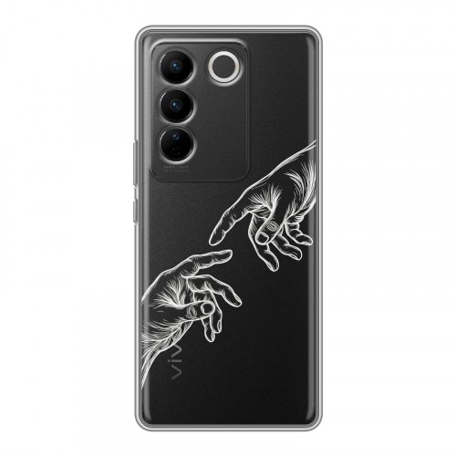 Полупрозрачный дизайнерский силиконовый чехол для Vivo V27 Сотворение мира