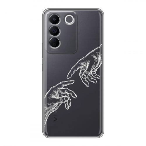 Полупрозрачный дизайнерский силиконовый чехол для Vivo V27e Сотворение мира