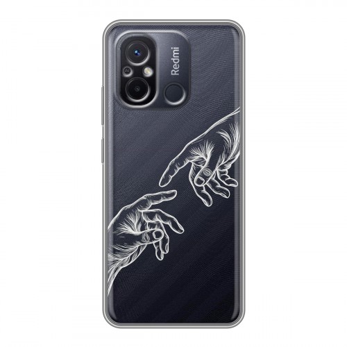 Полупрозрачный дизайнерский силиконовый чехол для Xiaomi RedMi 12C Сотворение мира