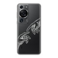 Полупрозрачный дизайнерский пластиковый чехол для Huawei P60 Сотворение мира