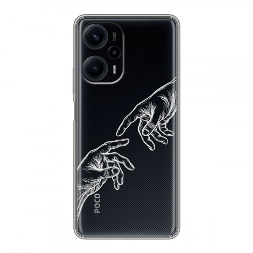 Полупрозрачный дизайнерский силиконовый чехол для XIaomi Poco F5 Сотворение мира