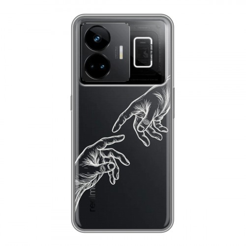 Полупрозрачный дизайнерский пластиковый чехол для Realme GT3 Сотворение мира