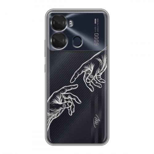 Полупрозрачный дизайнерский пластиковый чехол для Itel P40 Сотворение мира