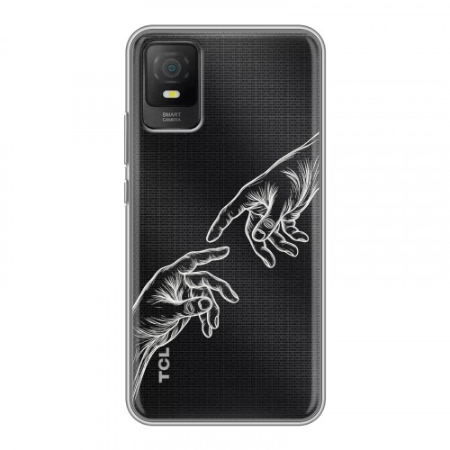 Полупрозрачный дизайнерский силиконовый чехол для TCL 403 Сотворение мира
