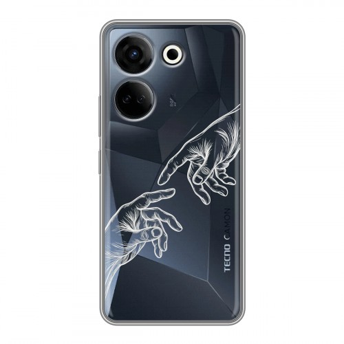 Полупрозрачный дизайнерский пластиковый чехол для Tecno Camon 20 Сотворение мира