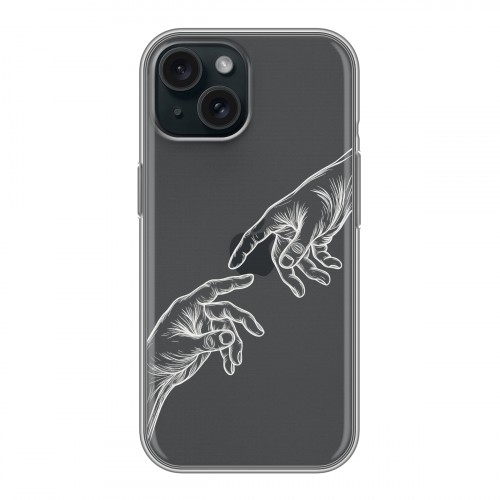 Полупрозрачный дизайнерский пластиковый чехол для Iphone 15 Сотворение мира