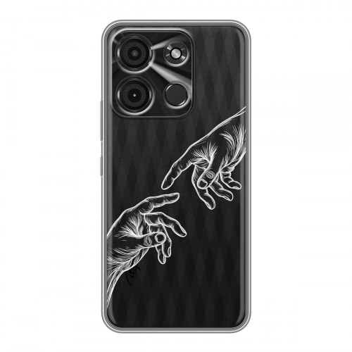 Полупрозрачный дизайнерский пластиковый чехол для Itel A60s Сотворение мира