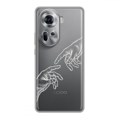 Полупрозрачный дизайнерский пластиковый чехол для OPPO Reno 11 Сотворение мира