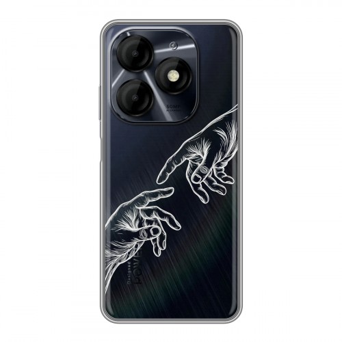 Полупрозрачный дизайнерский пластиковый чехол для Itel P55 4G Сотворение мира