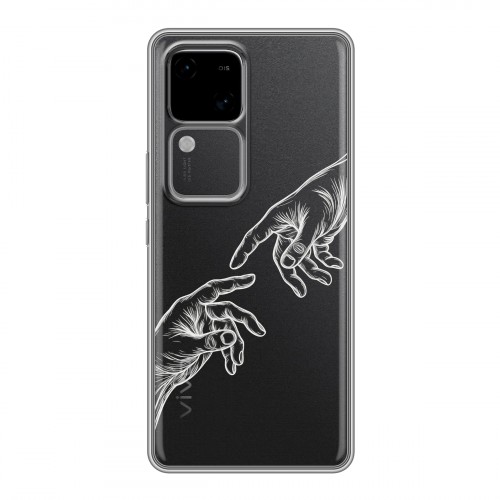 Полупрозрачный дизайнерский пластиковый чехол для Vivo V30 5G Сотворение мира