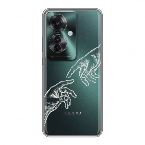 Полупрозрачный дизайнерский пластиковый чехол для Oppo Reno 11F Сотворение мира