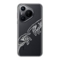 Полупрозрачный дизайнерский пластиковый чехол для Huawei Pura 70 Сотворение мира