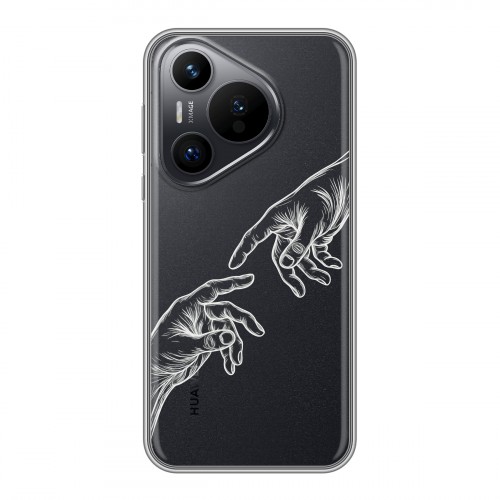 Полупрозрачный дизайнерский пластиковый чехол для Huawei Pura 70 Сотворение мира