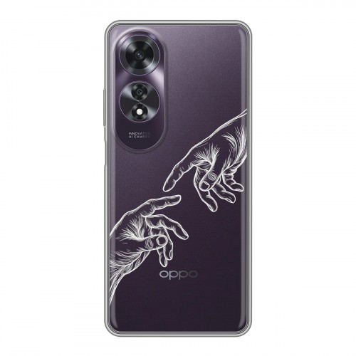 Полупрозрачный дизайнерский пластиковый чехол для OPPO A60 Сотворение мира