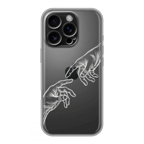 Полупрозрачный дизайнерский пластиковый чехол для Iphone 16 Pro Сотворение мира