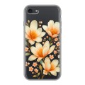 Полупрозрачный дизайнерский силиконовый чехол для Iphone 7 Цветы