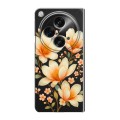 Полупрозрачный дизайнерский пластиковый чехол для OPPO Find N3 Цветы