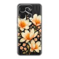 Полупрозрачный дизайнерский силиконовый чехол для Itel A60s Цветы