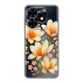 Полупрозрачный дизайнерский пластиковый чехол для Tecno Spark Go 2024 Цветы