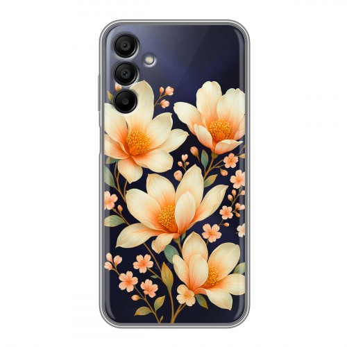 Полупрозрачный дизайнерский силиконовый чехол для Samsung Galaxy A15 Цветы
