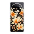 Полупрозрачный дизайнерский силиконовый чехол для Xiaomi 14 Ultra Цветы