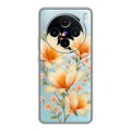 Полупрозрачный дизайнерский силиконовый чехол для Vivo X100 Цветы